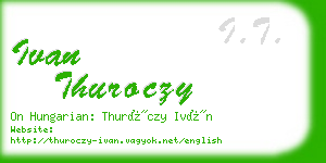 ivan thuroczy business card